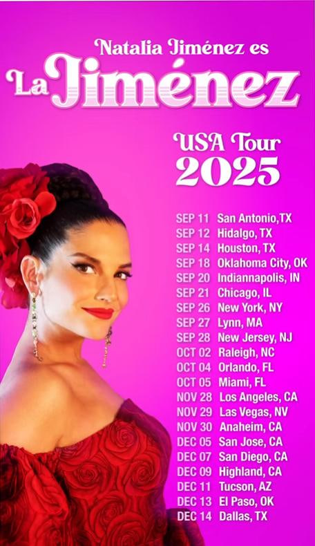 Natalia Jiménez La Jiménez USA Tour Poster 2025